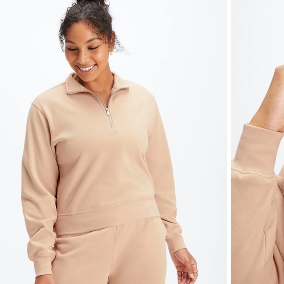 Fabletics Lightweight Go-To Half Zip Sweatshirt - Picture 1 of 8